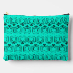 Pochette À Accessoires motif géométrique couleurs néon vert