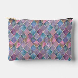 Pochette À Accessoires Motif géométrique diamant aquarelle Harlequin