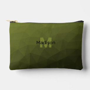 Pochette À Accessoires Motif géométrique en maille vert de l'armée Monogr