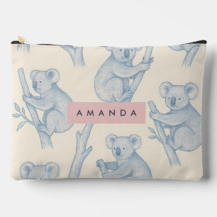 Pochette À Accessoires Motif Koala Douillet Personnalisé