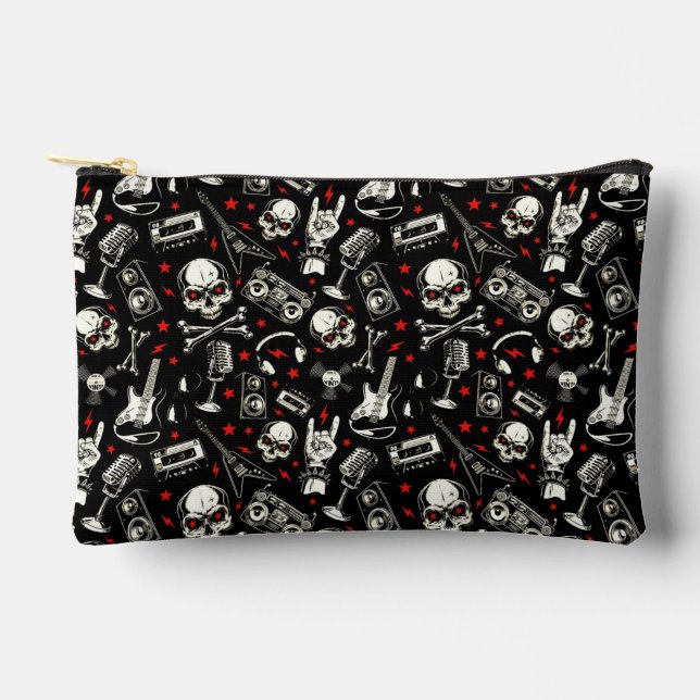 Pochette À Accessoires Motif métallique lourd rétro (Recto)