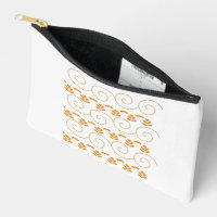 motif orange et blanc avec des tourbillons