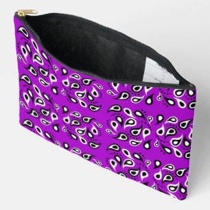 Pochette À Accessoires Motif Paisley sur violet