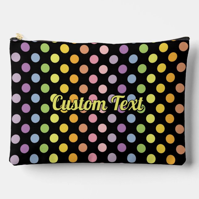 Pochette À Accessoires Motif Pois Rainbow (Recto)