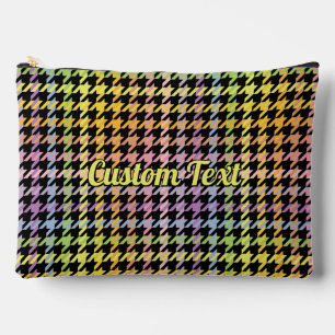 Pochette À Accessoires Motif Rainbow Houndstooth