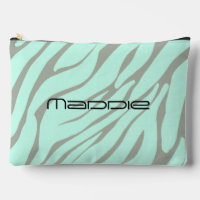 Motif rayures zèbre vert menthe
