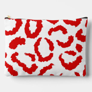 Pochette À Accessoires Motif Red Leopard