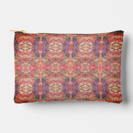 Pochette À Accessoires Motif rose et violet