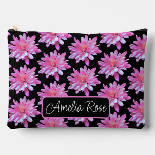 Pochette À Accessoires Motif rose marguerite, joli motif fleuri