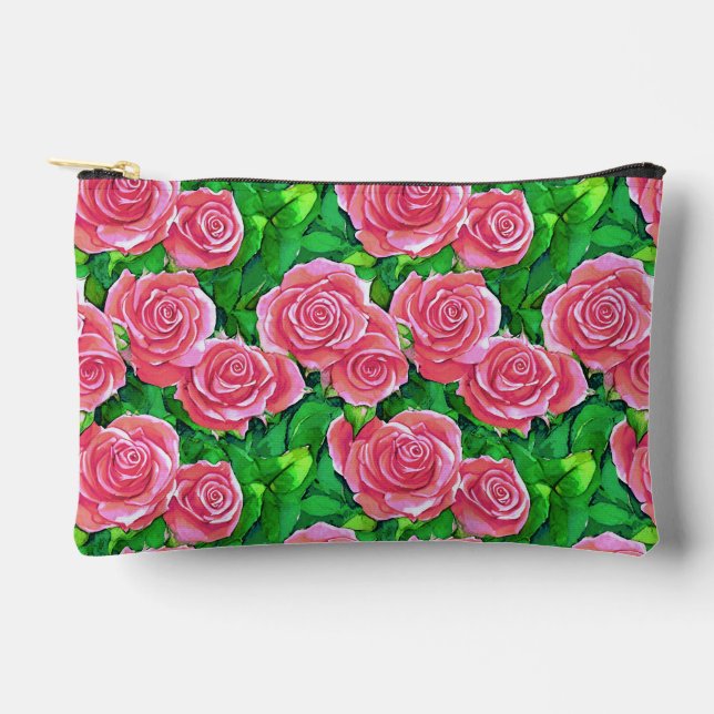 Pochette À Accessoires Motif Rose rose (Recto)