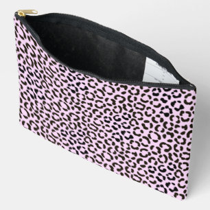 Pochette À Accessoires Motif Rpt Effet Léopard Noir & Rose tendance