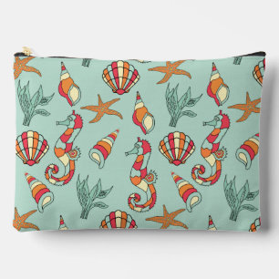 Pochette À Accessoires Motif Seahorse et Seashell