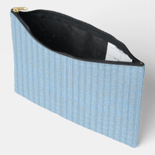 Pochette À Accessoires Motif tricot rayé Jersey en bleu bébé