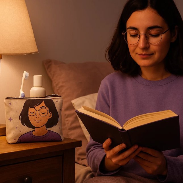 Pochette À Accessoires Neceser con ilustración - calma para tu día a día (Lo último que haré es lavarme la boca ya que estoy de viaje y me ha venido genial este neceser.)