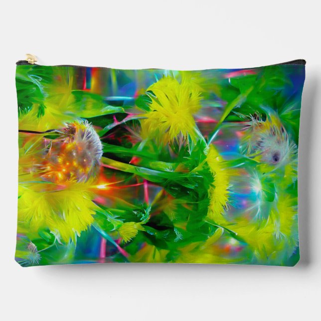 Pochette À Accessoires Neon Llow Dandelions dans Dream Garden (Recto)