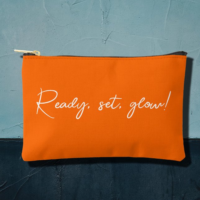 Pochette À Accessoires neon orange -drôle de citation (Créateur téléchargé)