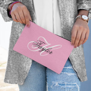 Pochette À Accessoires Noir et blanc Fatigue Monogramme rose