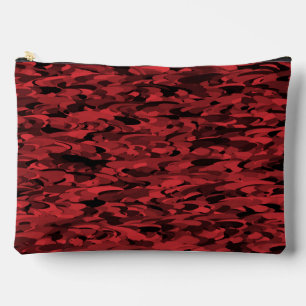 Pochette À Accessoires Noir rouge Motif Abstrait
