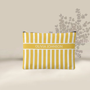 Pochette À Accessoires Nom Personnalisable Jaune d'été