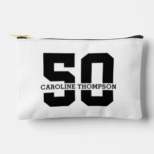 Pochette À Accessoires Nom personnalisé 50e anniversaire Moderne