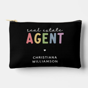 Pochette À Accessoires Nom personnalisé Agent immobilier   Cadeaux immobi