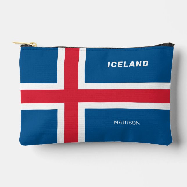 Pochette À Accessoires Nom personnalisé Islande (Recto)