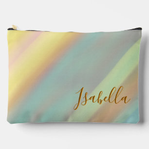 Pochette À Accessoires Nom personnalisé Motif de coquillages de plage Gra