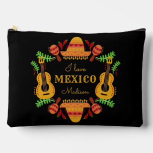 Pochette À Accessoires Nom personnalisé / texte Mexique