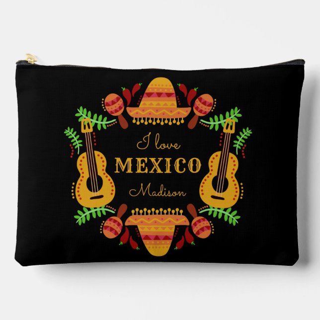 Pochette À Accessoires Nom personnalisé / texte Mexique (Recto)