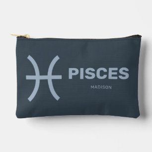 Pochette À Accessoires Nom personnalisé / Texte Zodiac Signes Poissons