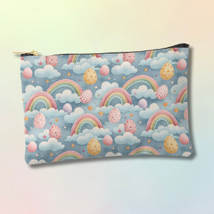 Pochette À Accessoires Œufs de Pâques arc-en-ciel pastel vintage avec nua