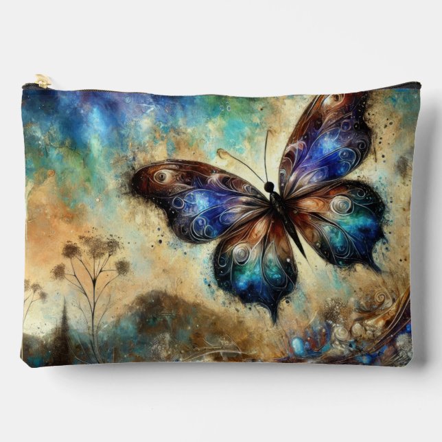 Pochette À Accessoires Oeuvre d'Imaginaire de papillon cosmique (Recto)