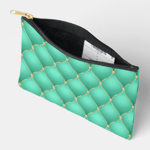 Pochette À Accessoires Ogee Gold Diamonds Turquoise