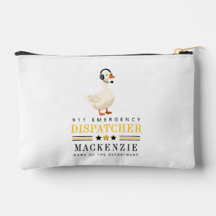 Pochette À Accessoires Oie personnalisée de répartiteur 911 avec casque