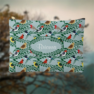 Pochette À Accessoires Oiseaux Sur Branches Personnalisées