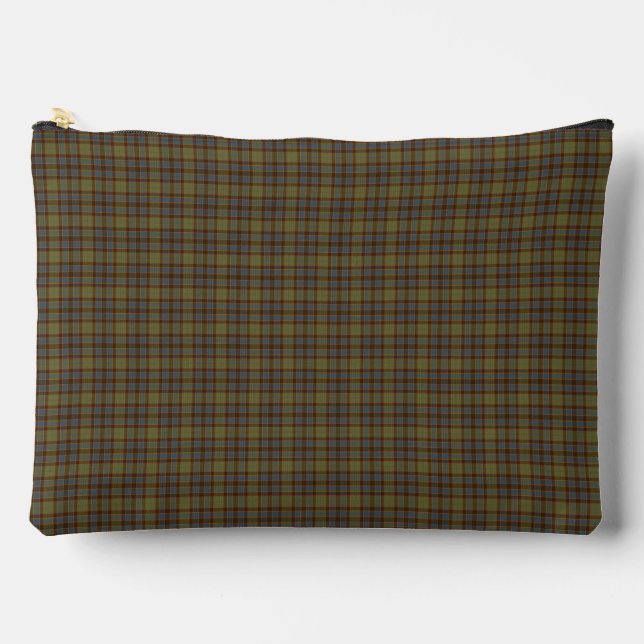 Pochette À Accessoires Olive Blue Plaid Tartan Pattern (Recto)