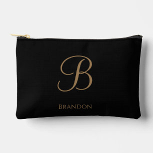 Pochette À Accessoires Or noir Nom et monogramme personnalisés