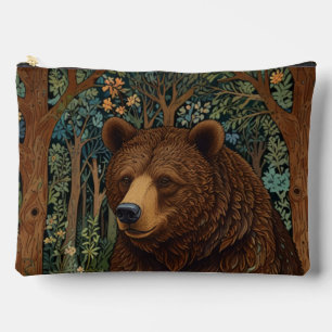 Pochette À Accessoires Ours brun rustique rétro