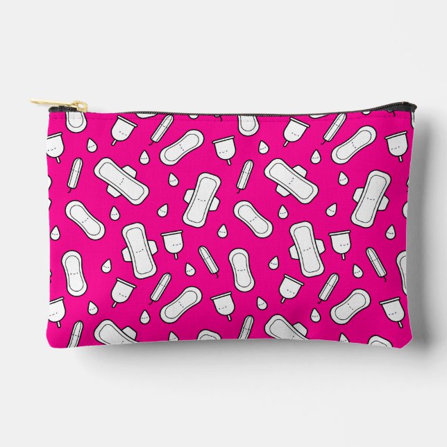 Pochette À Accessoires Pad Motif rose chaud Première période (Recto)