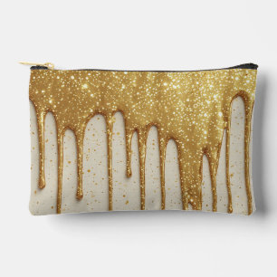 Pochette À Accessoires Paillettes de luxe gouttes scintillantes dorées
