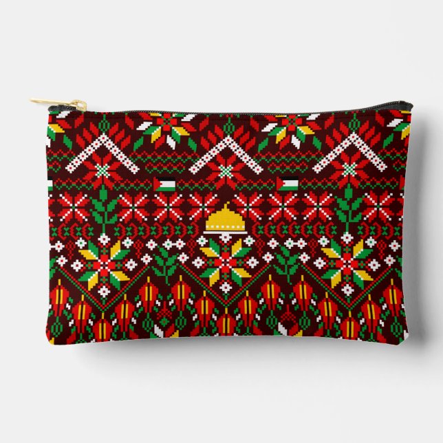 Pochette À Accessoires Palestine Tatreez Broderie traditionnelle (Recto)
