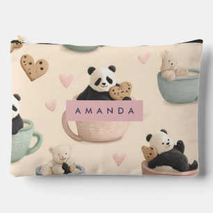 Pochette À Accessoires Panda Cute personnalisée et Motif d'ours