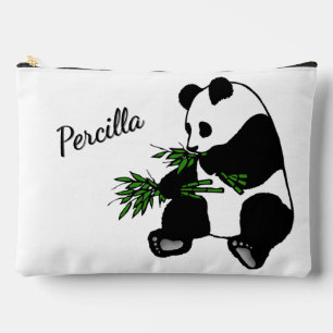 Pochette À Accessoires Panda géant mange nom bambou