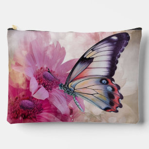 Pochette À Accessoires Papillon Dreamy aux fleurs roses