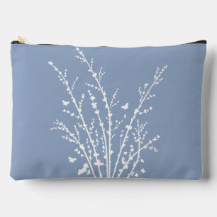 Pochette À Accessoires Papillons bleus Dusty Branches botaniques Modernes