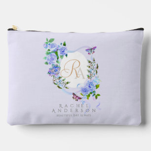Pochette À Accessoires Paquet de ruban violet Rose Monogramme d'impressio