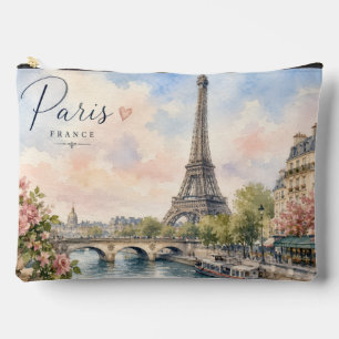 Pochette À Accessoires Paris France Tour Eiffel rivière seine