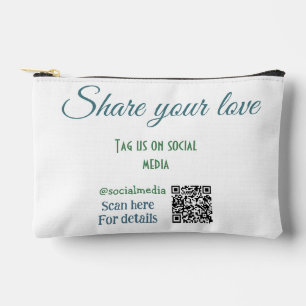 Pochette À Accessoires Partagez votre étiquette d'amour snap social media