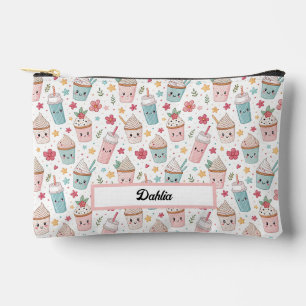 Pochette À Accessoires Pâtisseries Kawaii et Chocolat Chaud Motif Mignon