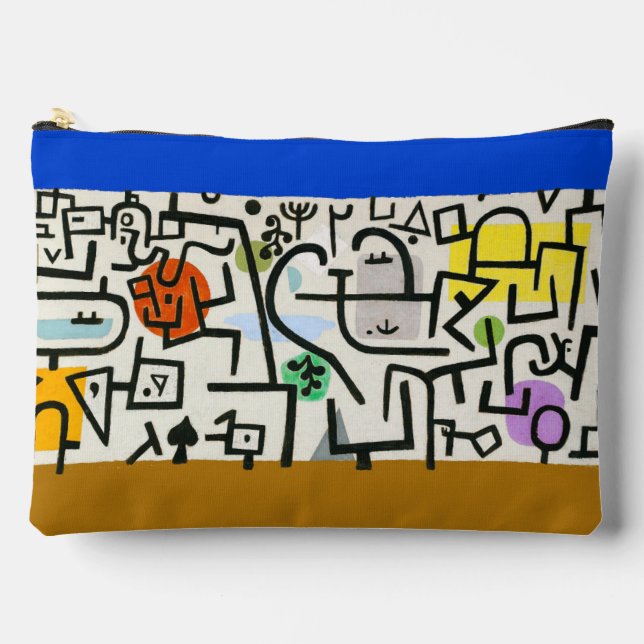 Pochette À Accessoires Paul Klee Rich Harbour Expressionnisme Abstrait (Recto)